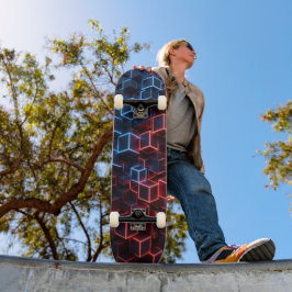 Neon Skateboard - Meia-Noite Azul Marinho Carmesim