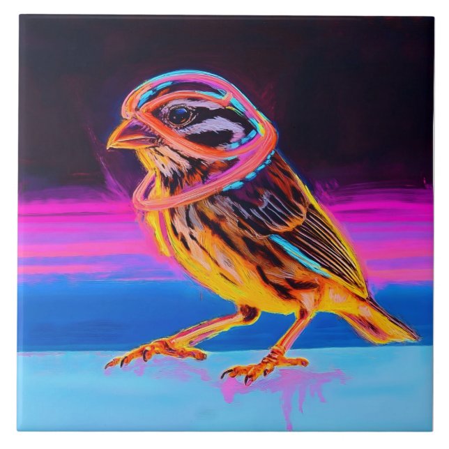 Neon Sparrow com Acentos Brilhantes (Frente)