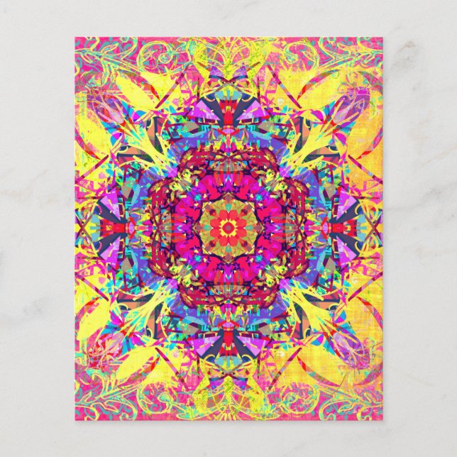 Neon Summer Boho Mandala Scrapbook (Frente)