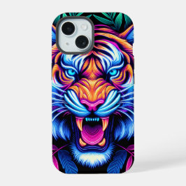 Neon Tiger e folhas da selva