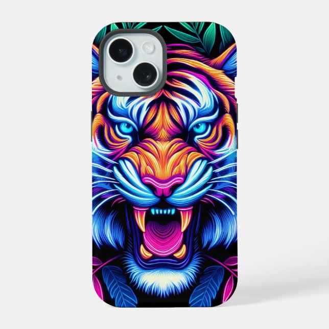 Neon Tiger e folhas da selva (Verso)