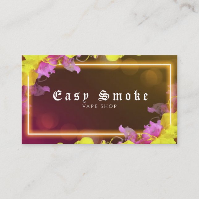 Neon Vape Compra Cartão de visita (Frente)