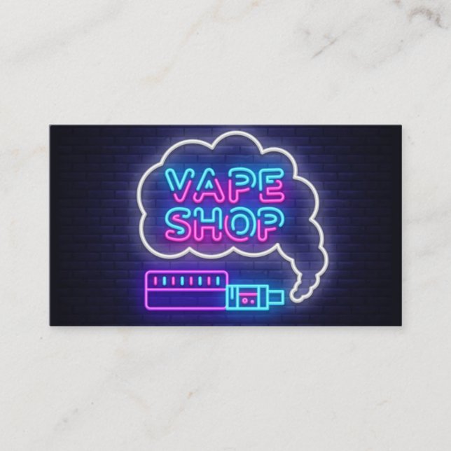 Neon Vape Compra Cartão de visita (Frente)