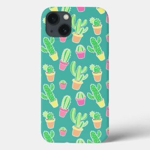 Neon Watercolor Cactus Em Potes