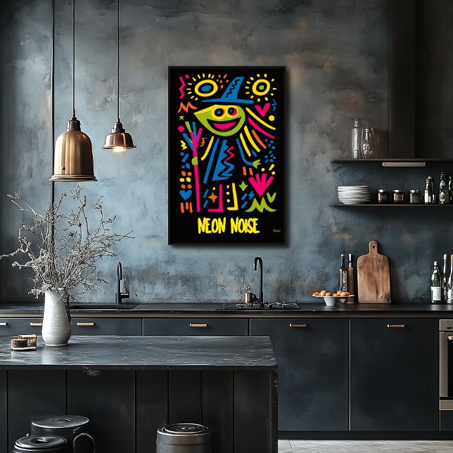 Neon Witch Poster - Vibrante Pop de Art Halloween  (Criador carregado)