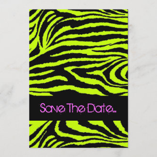 Neon Zebra Sweet 16 Convite