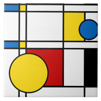 NeoPlasticismo N.o 4 Azulejo de arte