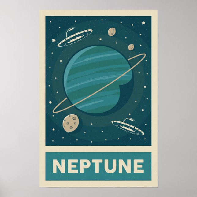 Neptune Retro Galaxy OFO Poster (Frente)
