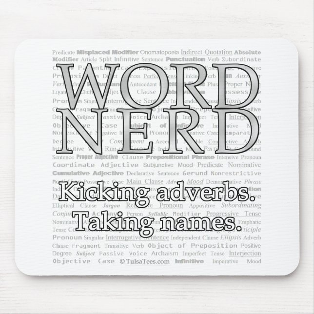 Nerd Mousepad da palavra (Frente)