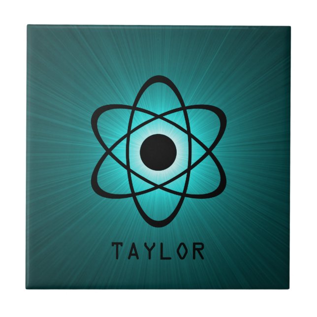 Nerdy Atomic Azulejo, Teal (Frente)