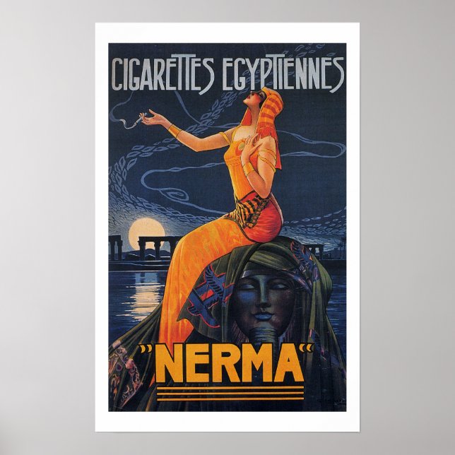 NERMA Cigarettes Egípcios Poster (Frente)