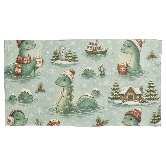 Nessie do Natal Monstro do Lago Ness Aconchegante  (Frente)