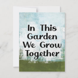 Neste Jardim Crescemos Cartão De Saudação