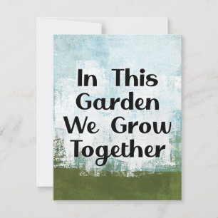 Neste Jardim Crescemos Cartão De Saudação