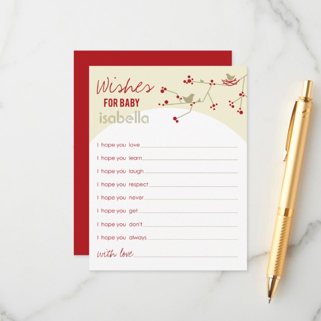 Nesting Bird Family Deseja Um Cartão De Jogo De Be (Frente/Verso In Situ)