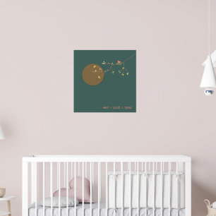 Nesting Birds Family Baby Nursery Art Impressão