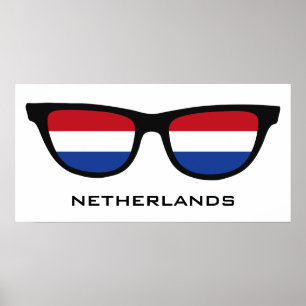 Netherlands Shades custom text & color poster