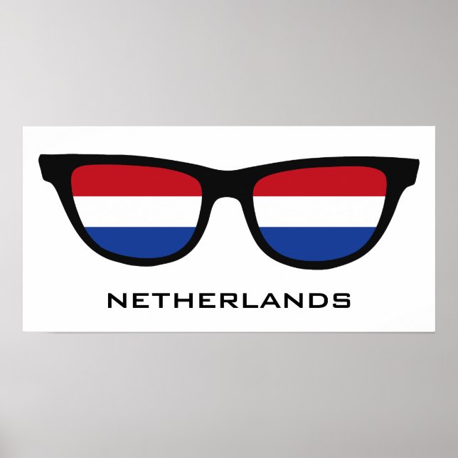Netherlands Shades custom text & color poster (Frente)