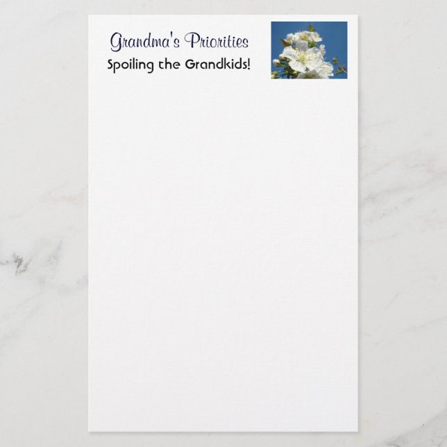 Netos de papelaria de prioridades da vovó (Frente)