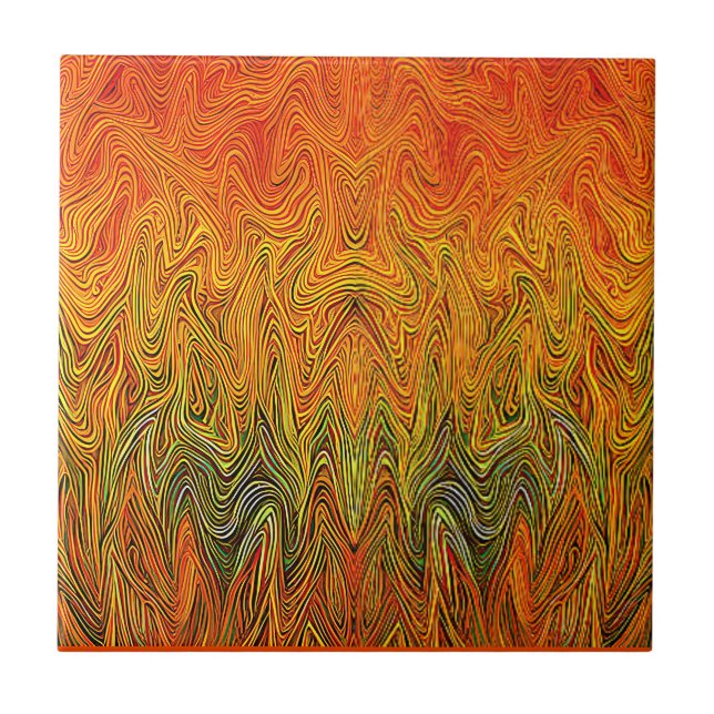 "Neural Firestorm" - Abstrato amarelo laranja (Frente)