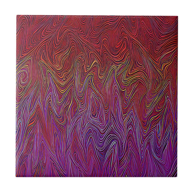 "Neural Firestorm" Abstrato" Red Purple (Frente)