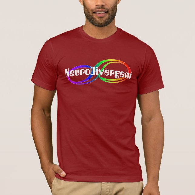 NeuroDivergente Camisa Infinita do Arco-Íris (Frente)