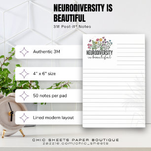 Neurodiversidade é Bonito Bloco de Notas Post-it®