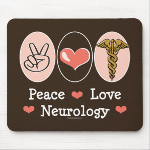 Neurologista Mousepad da neurologia do amor da paz