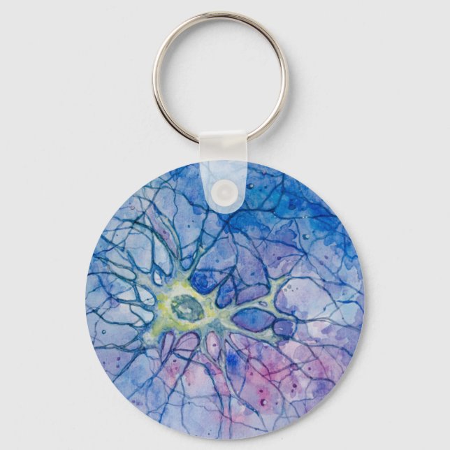 Neuron Watercolor Blue - Chaveiro (Frente)