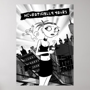 Neuròtico seu (preto & branco) poster