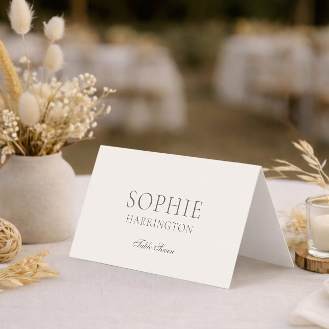 Neutral Floral Wedding Place Cards (Criador carregado)