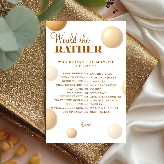 Neutral Gold Balloon Would She Rather Game (Criador carregado)