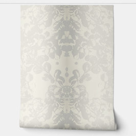 Neutral Gray Beige Floral Seamless Wallpaper