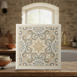 Neutral Mediterranean Pattern Pat#15 Greige ID1195