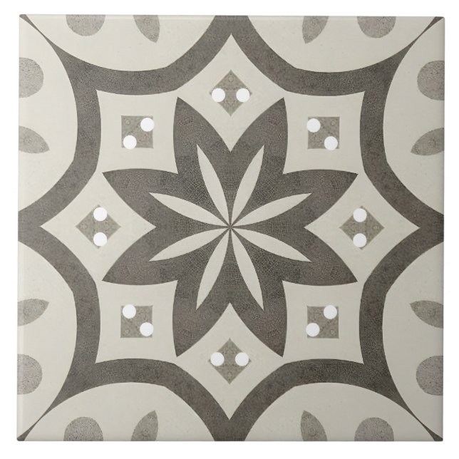 Neutro, bege, cinza, azulejos marroquinos (Frente)