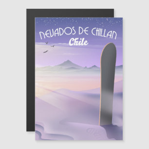 Nevados de Chillan, poster de Snowboard do Chile.