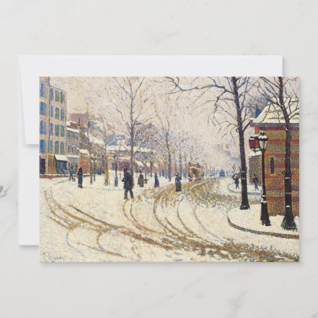 Neve, Boulevard de Clichy, Paris por Paul Signac (Frente)