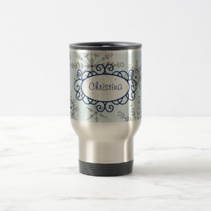Neve brilhante 15 oz. Caneca de viagem de aço inox