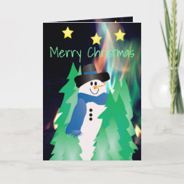 Neve Colorida Com Cartões De Férias Dobrados