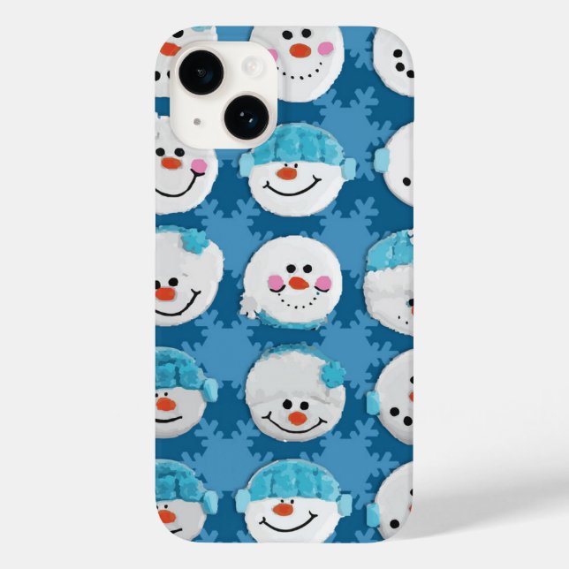 Neve Cute Baby Blue Winter Snowman Case-Mate iPhon (Verso)