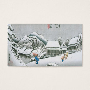 Neve da noite em Kambara, Japão cerca de