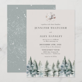 Neve de inverno elegante | Convite de Casamento de