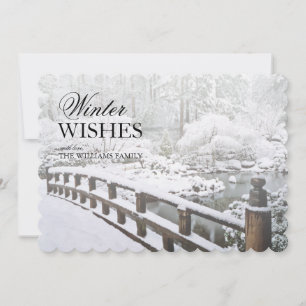 Neve de inverno no Jardim Japonês