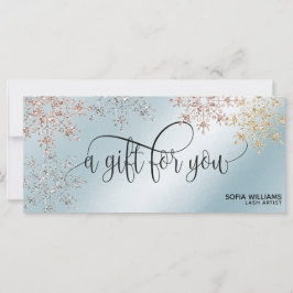 Neve do Cartão de Presente para Certificado Dourad