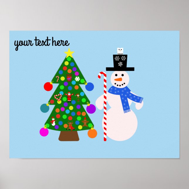 Neve e Árvore de Natal #3 Poster (Frente)