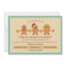 Neve Muitos cookies convite de festas "Cookie Swap