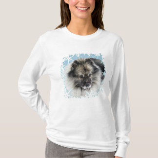 Neve na camisa do Keeshond T da cara