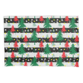 Neve Negra Branca Neves Árvores Verdes Vermelhas