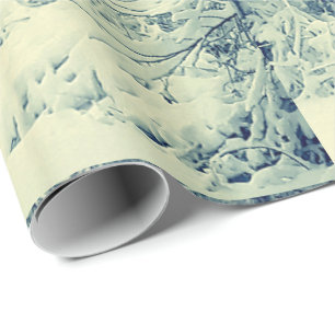 NEVE NO papel de embrulho das ramificações