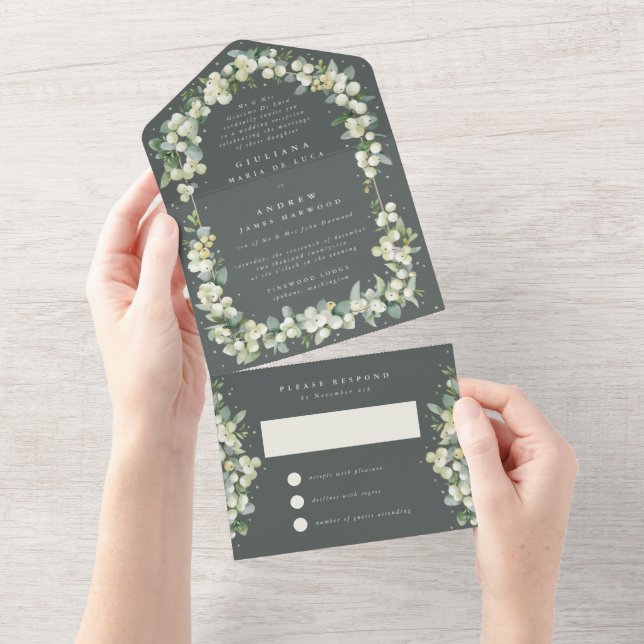 Neve Verde + Eucalipto Recepção de Casamento Apena (Aba destacável)